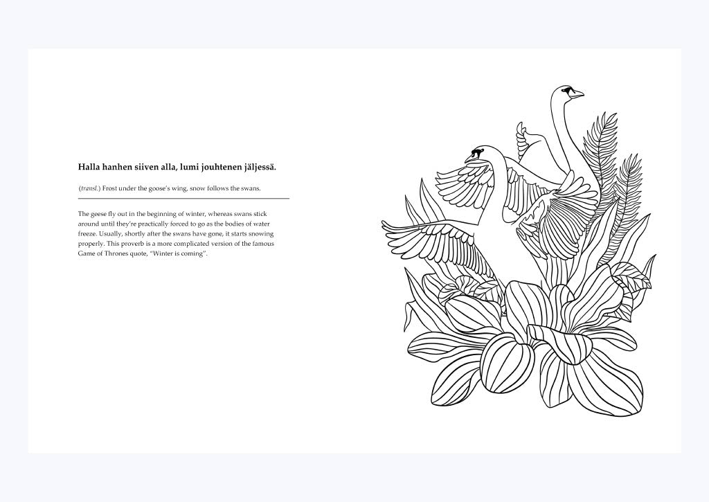 Arctic mindfulness & Finnish folk wisdom- värityskirja